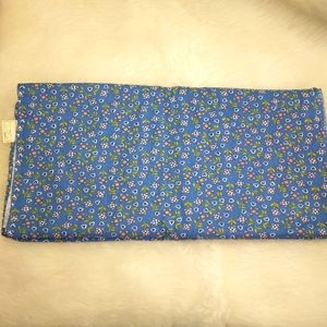 FABRIC Vintage Cotton sprigs & hearts on blue, 5 yards x 36 inches, 1974